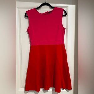 Red and hot pink dress